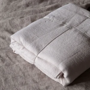 Maison de Vacances light pink washed linen duvet cover